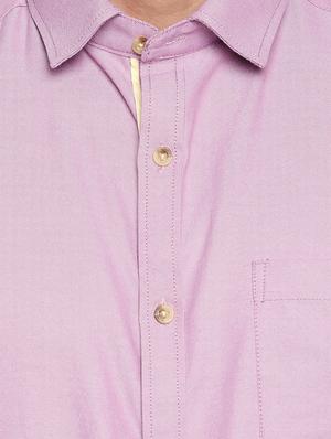 purple cotton formal shirt - 15563267 - Standard Image - 5