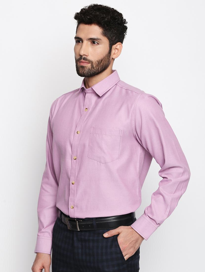 purple cotton formal shirt - 15563267 - Zoom Image - 2