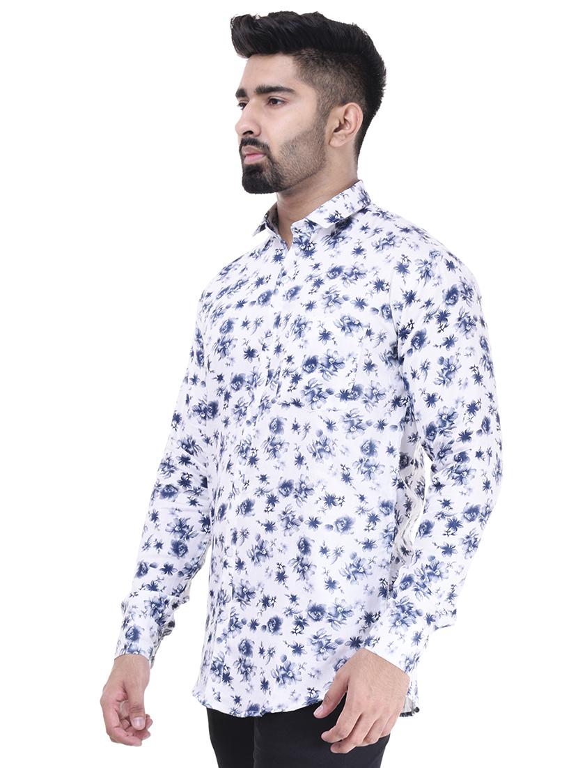 white cotton casual shirt - 15563597 - Zoom Image - 2