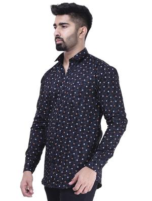blue cotton casual shirt - 15563605 - Standard Image - 2