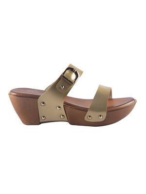 gold platforms wedges - 15563764 - Standard Image - 2