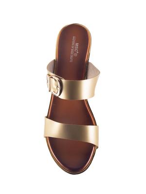 gold platforms wedges - 15563764 - Standard Image - 5