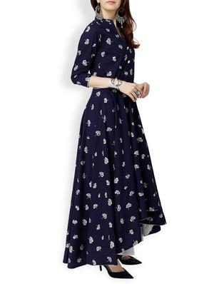 High low printed kurta with tassels - 15564534 - Standard Image - 2