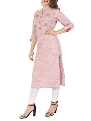 textured embellished straight kurta - 15565362 - Standard Image - 2