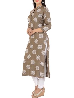 printed straight kurta - 15565366 - Standard Image - 2