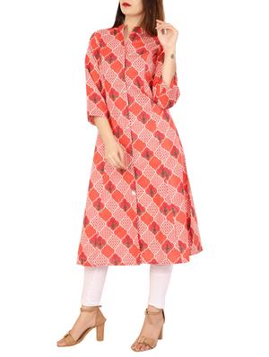 printed a-line kurta - 15565439 - Standard Image - 2