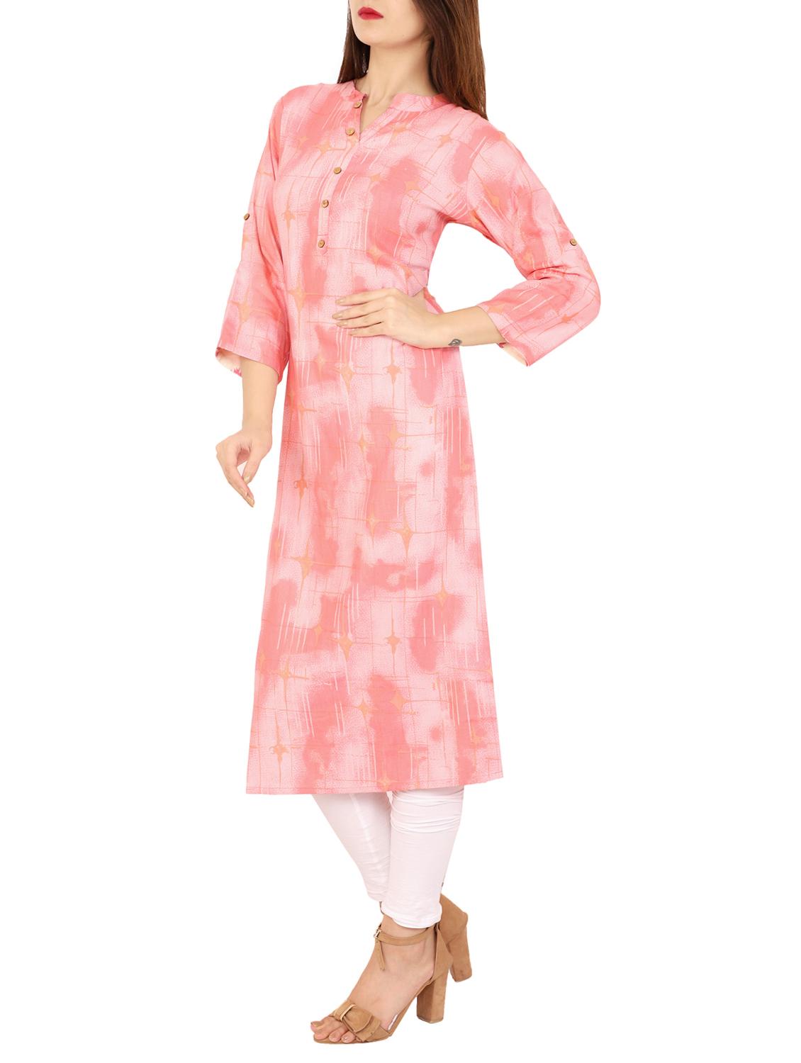 printed straight kurta - 15565441 - Zoom Image - 2