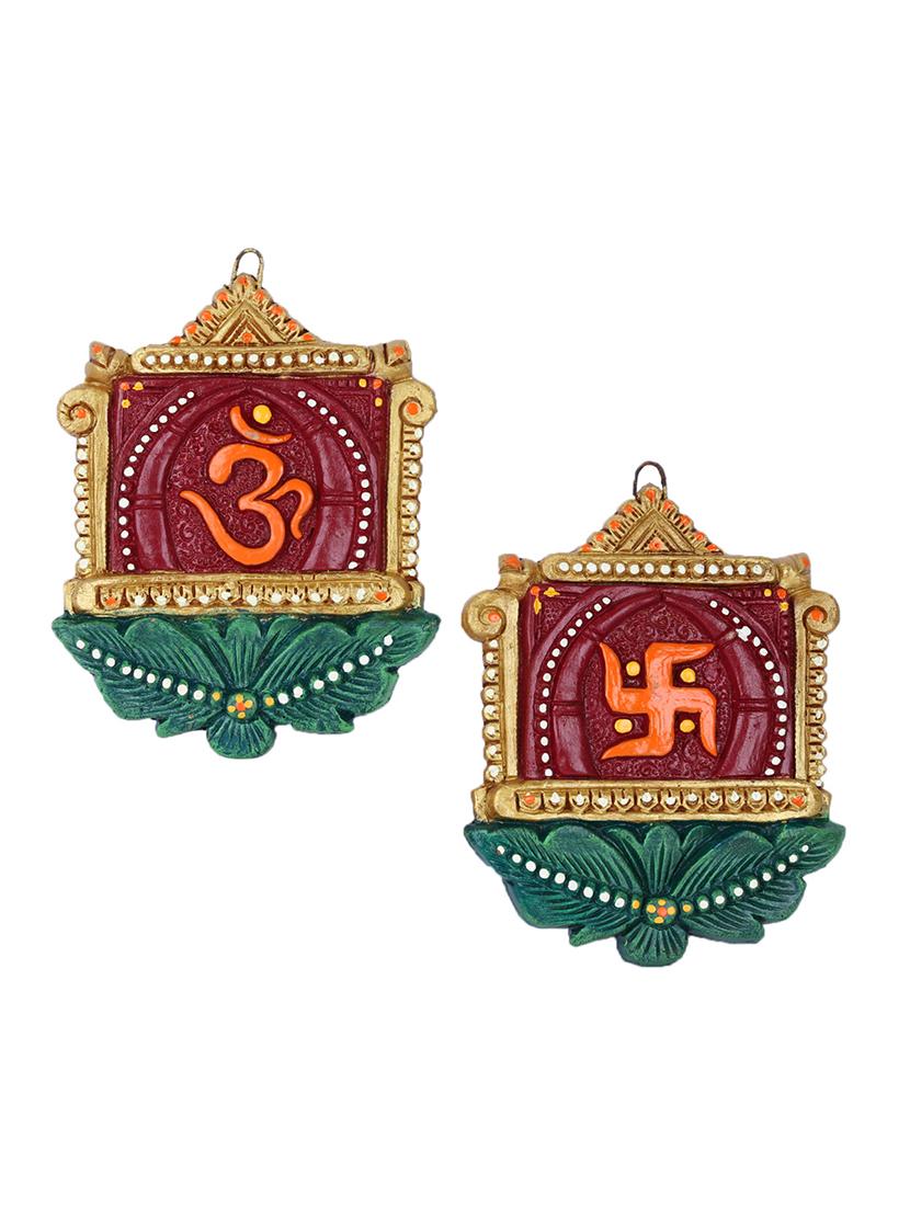 auspicious terracota wall hanging set - 15565867 - Zoom Image - 2