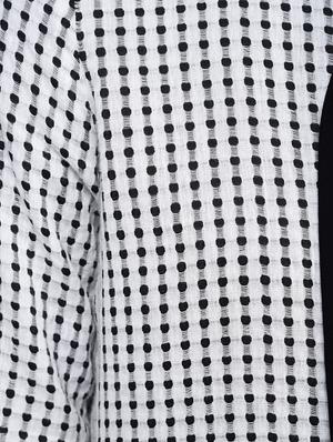 monochrome tie up neck shirt - 15566241 - Standard Image - 5