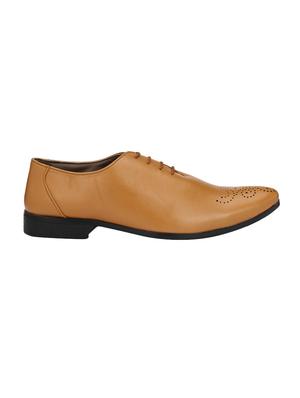 tan leatherette lace-up oxfords - 15566709 - Standard Image - 2