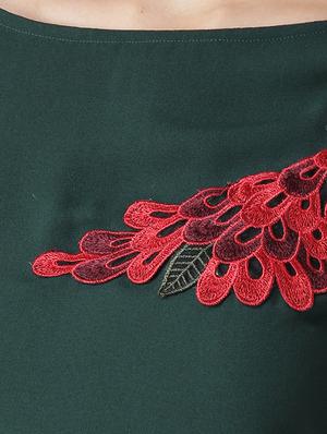 embroidered detail sheath dress - 15567579 - Standard Image - 5