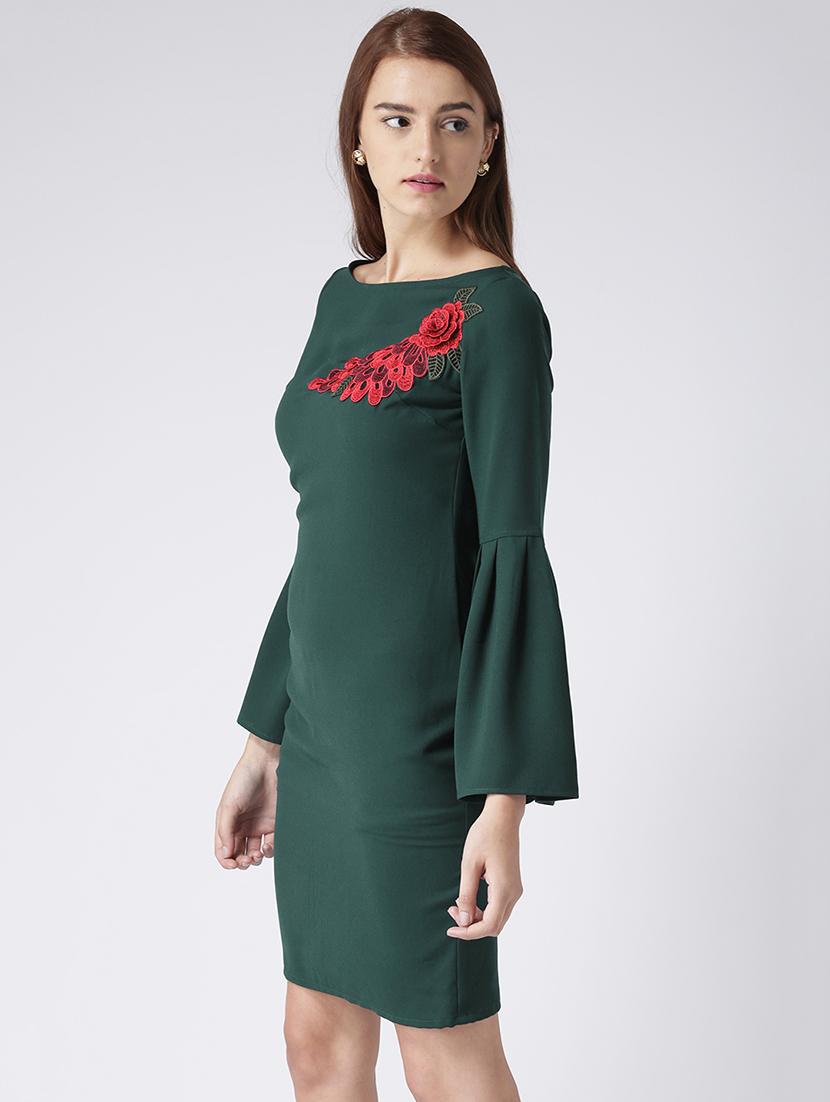 embroidered detail sheath dress - 15567579 - Zoom Image - 2