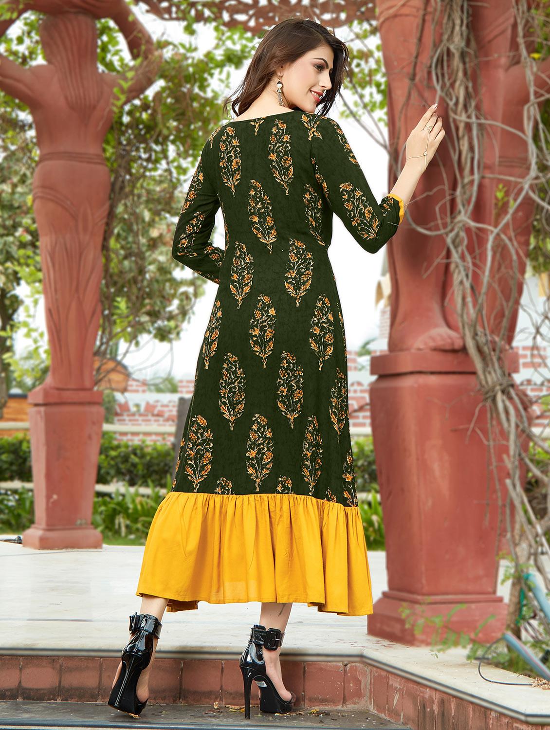 A-line hem attach printed dress - 15567918 - Zoom Image - 2