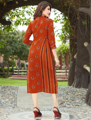 A-line printed dress - 15567919 - Standard Image - 2