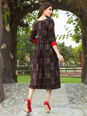 Flared printed dress - 15567923 - Standard Image - 2