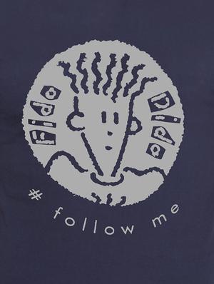 blue cotton chest print t-shirt - 15567987 - Standard Image - 5