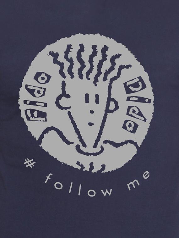 blue cotton chest print t-shirt - 15567987 - Zoom Image - 5