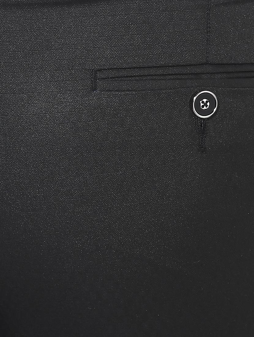 black polyester blend flat front formal trouser - 15569410 - Zoom Image - 5