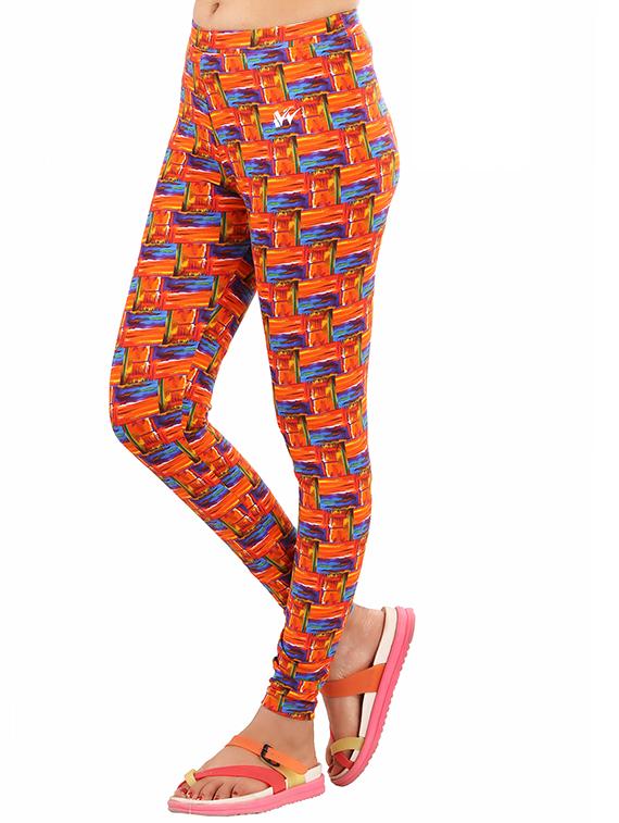 orange printed legging - 15569798 - Zoom Image - 2