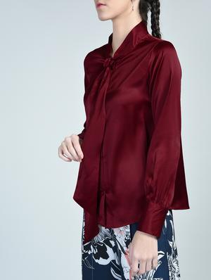 marsala tie knot top - 15569847 - Standard Image - 2