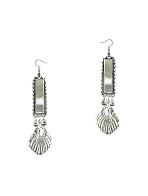 silver tone tribal earrings - 15572534 - Standard Image - 2