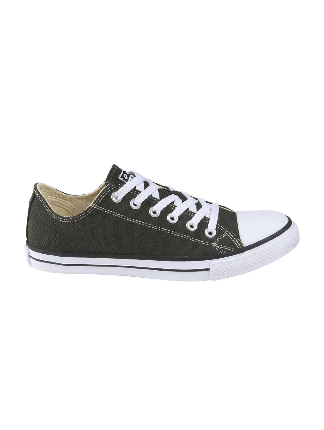 green Canvas lace up sneakers - 15573579 - Zoom Image - 2