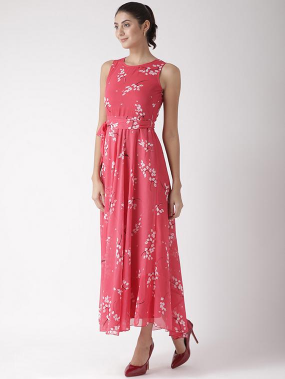 self tie waist printed dress - 15574029 - Zoom Image - 2