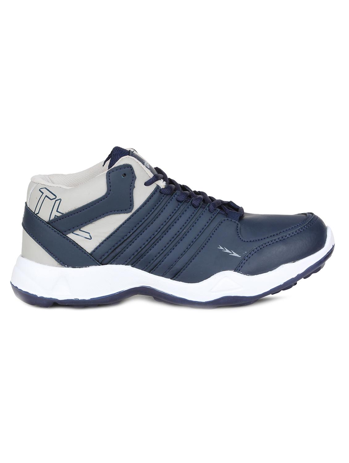 navy leatherette sport shoes - 15575790 - Zoom Image - 2