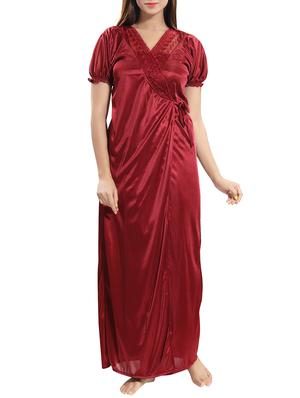 gathered detail sleeprobe and nighty set - 15577642 - Standard Image - 2