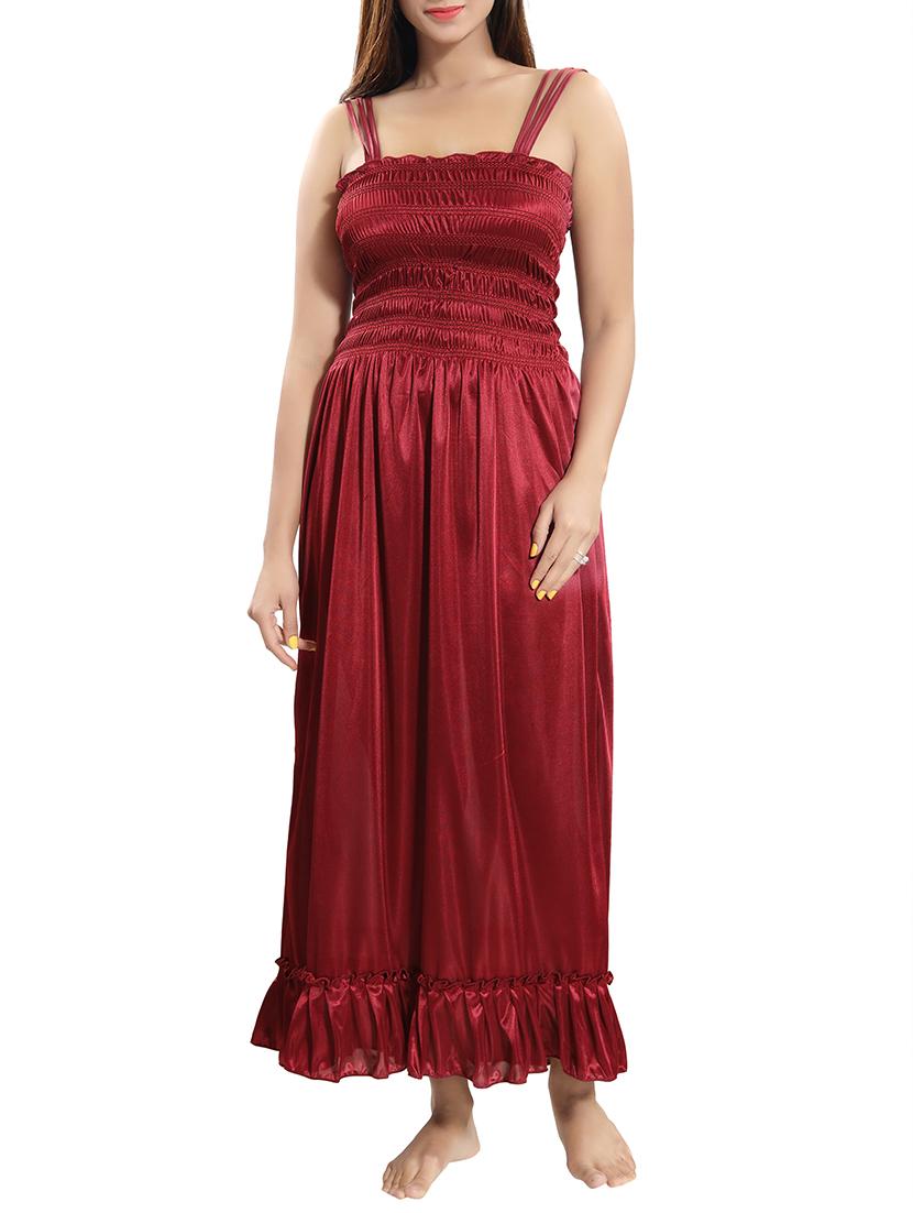gathered detail sleeprobe and nighty set - 15577642 - Zoom Image - 5