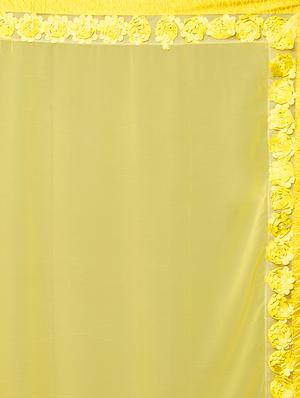 floral embellished border saree with blouse - 15577895 - Standard Image - 5