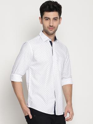 white cotton casual shirt - 15578340 - Standard Image - 2