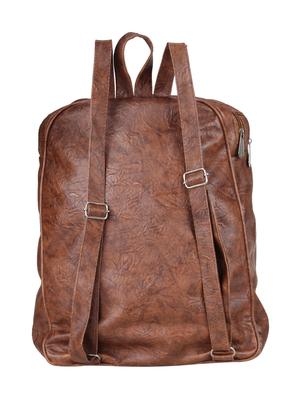 brown leatherette (pu) fashion backpack - 15578353 - Standard Image - 2