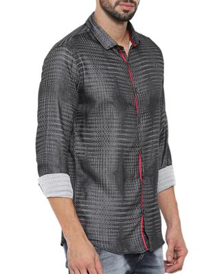 black cotton casual shirt - 15579038 - Standard Image - 2
