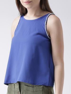 Pearl Embellished Sleeveless Top - 15580092 - Standard Image - 2