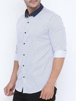 white cotton casual shirt - 15580152 - Standard Image - 2