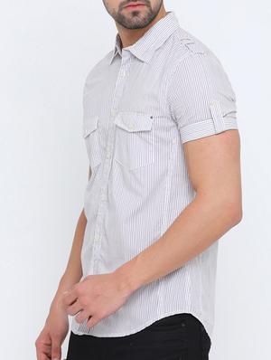 purple cotton casual shirt - 15580963 - Standard Image - 2