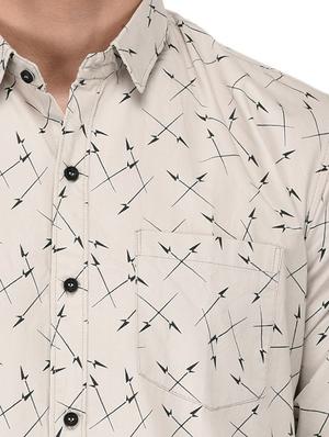 beige cotton casual shirt - 15581534 - Standard Image - 5