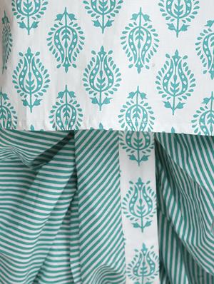 green cotton kurta set - 15581848 - Standard Image - 5