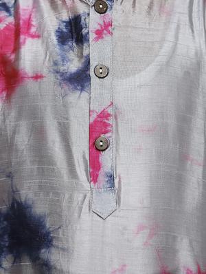 grey silk kurta set - 15581862 - Standard Image - 5