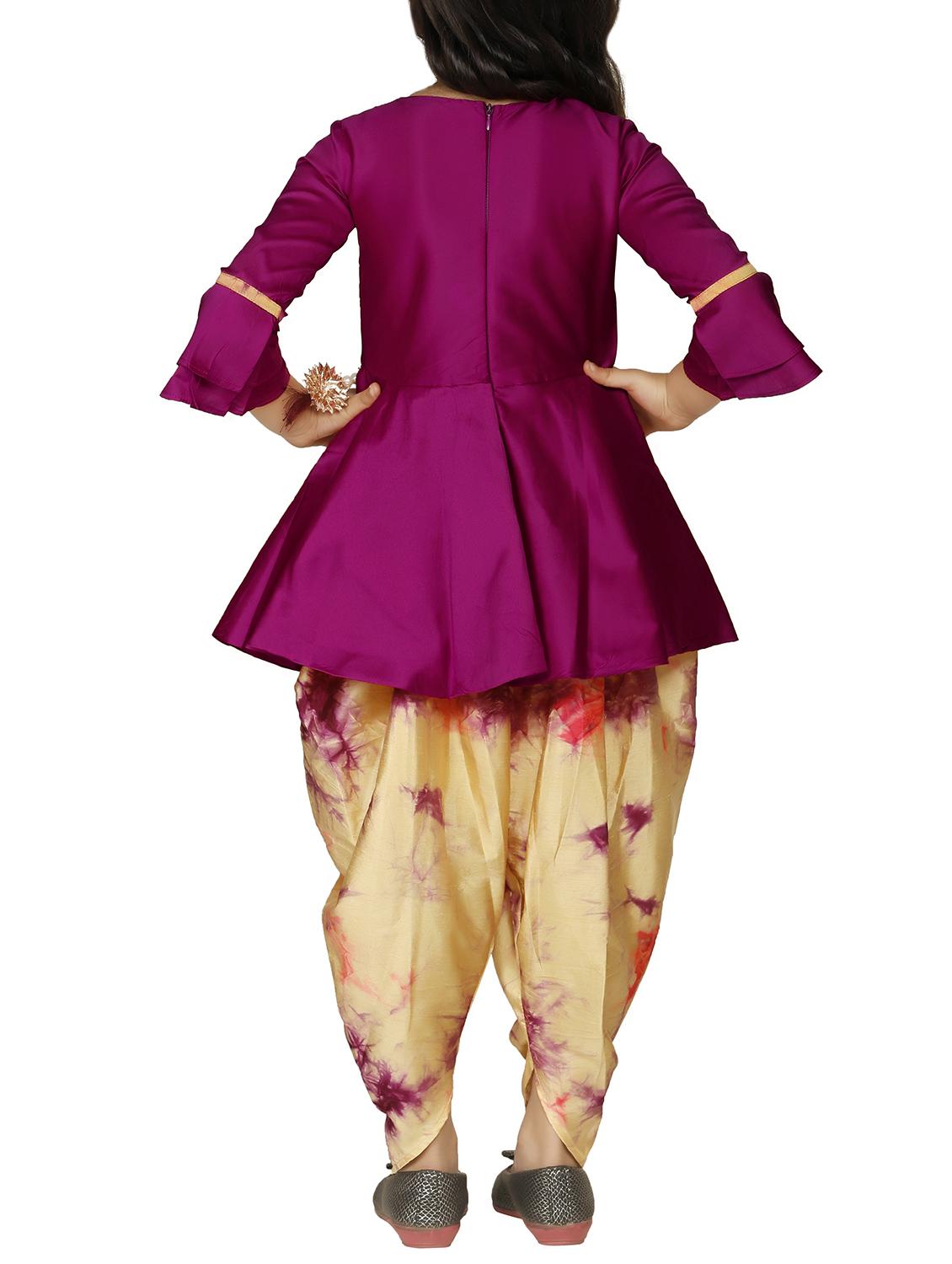 purple silk suit set - 15581867 - Zoom Image - 2