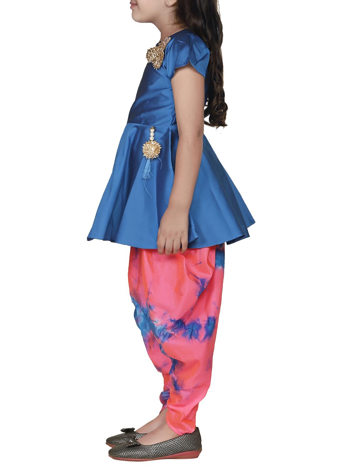 blue silk blend suit set - 15581868 - Zoom Image - 2