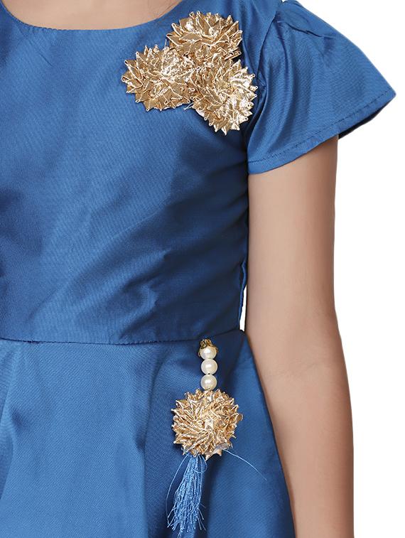 blue silk blend suit set - 15581868 - Zoom Image - 5