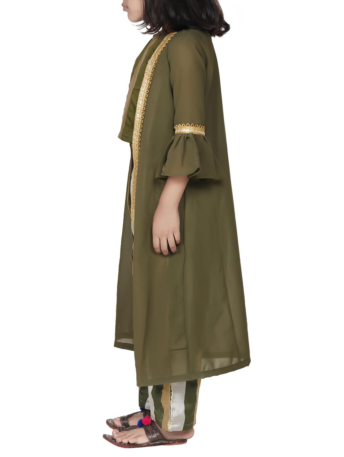 green cotton suit set - 15582215 - Zoom Image - 2