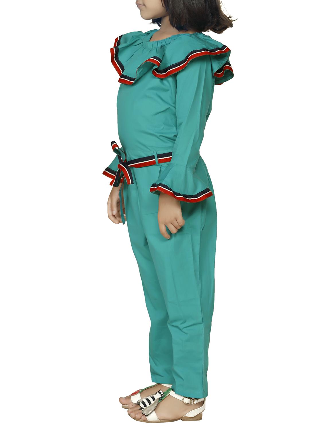 green cotton jumpsuit - 15582781 - Zoom Image - 2