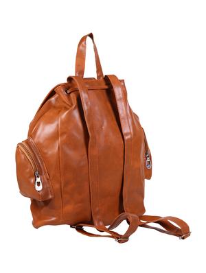 brown leatherette (pu) regular backpack - 15584059 - Standard Image - 2