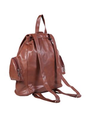 brown leatherette (pu) regular backpack - 15584060 - Standard Image - 2