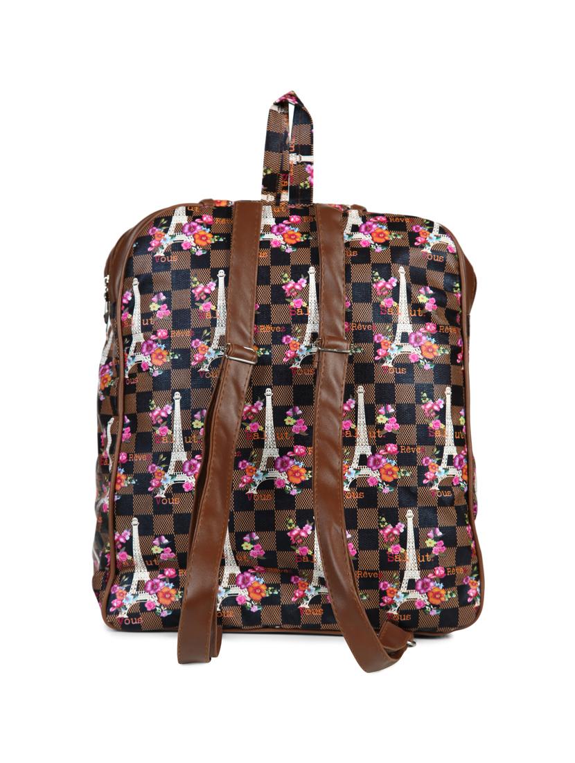 brown leatherette (pu) regular backpack - 15584064 - Zoom Image - 2