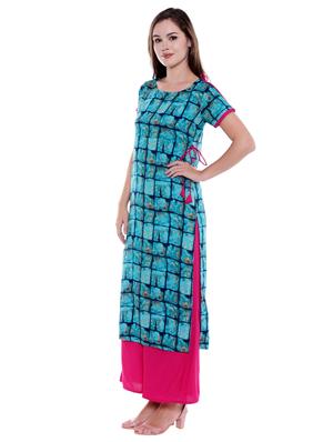 printed straight draw code kurta - 15584654 - Standard Image - 2