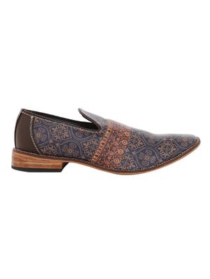 blue leather casual slip ons - 15584677 - Standard Image - 2